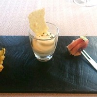 ラ メゾン ドゥ グラシアニ 神戸北野 - ランチ①右から食べる。生ハム、チーズ、ふきのとう
                