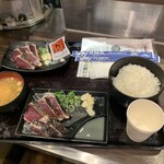 明神丸 ひろめ市場店 - 塩・たれたたき定食　¥1700