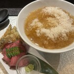 鶏soba 座銀 堺東店 - 氷結牛骨麺