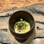 ル クーリュズ - いかそうめん、とうもろこしと浜納豆のソース