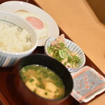 なか卯 - 料理写真:目玉焼き鶏小鉢朝食・小盛（３７０円）２０２４年８月