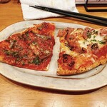 食堂バル スミカ - ピザ1/4 (マリナーラ,カラブレーゼ)