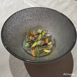 プチレストラン ブーケ・ド・フランス - あわびに蓴菜に胡瓜のヴィネーグル