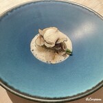 プチレストラン ブーケ・ド・フランス - 帆立貝柱を詰めた花ズッキー二のポシェにサマートリュフ