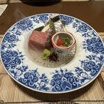 旅邸 諧暢楼 - お造り、太刀魚は自家製の食べるオリーブオイルをつけて食べます