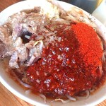 にかいや - ぶた入りオロチョンラーメン＋トッピング全部