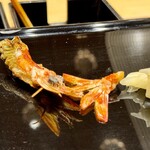 銀座 久兵衛 - 海老頭、尻尾