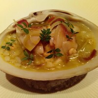 AKI NAGAO - 苫小牧の北寄貝と押し麦のリゾット　柑橘の香り