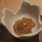 江戸前  一朗 - 「このわた(海鼠腸)」。ナマコのはらわたの塩辛です。初めて食べましたが、何これチョーうまい♡