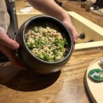 温石 - 鱧と甘唐辛子ご飯