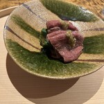 温石 - 知床牛のしゃぶしゃぶ、オクラ