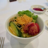 中禅寺金谷ホテル - 野菜サラダ。ホテル特製ドレッシングが美味しい！