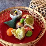 妙見石原荘 食菜石蔵 - かご盛り