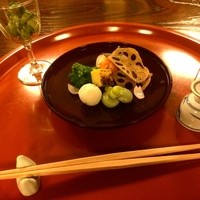 美濃吉本店 竹茂楼 - 先付けの盛りもきれいですね。