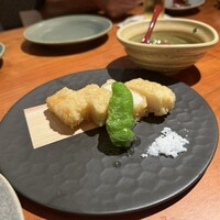 蕎麦 蘇枋 - 赤いかの天ぷら