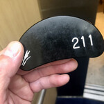 浅草むぎとろ - お会計の札