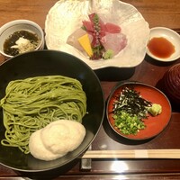 浅草むぎとろ 本店 - むぎとろと刺身のセット　¥3,000-（税別）