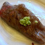 サーロイン　わさび醤油で