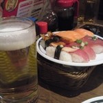 すたみな太郎 - 飲み放題の生ビールはビールではなくサントリー金麦です。

