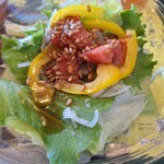 모스バーガー 이마바리 바이파스점 - 레귤러 세트 M(신경 쓴 샐러드)