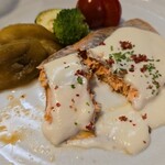 キッチン ブルー グローブ - ふた切れ目をカット