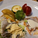 キッチン ブルー グローブ - 残りのオカズです