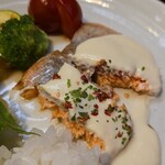 キッチン ブルー グローブ - それをカット