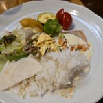 キッチン ブルー グローブ - 最後のワンプレート