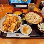 天丼てんや - 料理写真:オールスター天丼と小そばのセットദ്ദിᱸ◡・)♬*.