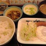 松屋 - ソーセージエッグ定食 ４００円也