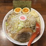 ヤマネコ軒 - 豚そば並＋味玉＋ヤサイ＋ニンニク＋こってりに変更