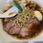 宍道湖しじみ中華蕎麦 琥珀 - モチモチの手もみ麺