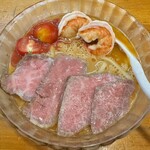 極汁美麺 umami - 冷やし地鶏白湯オマール海老醤油
