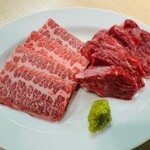 焼肉やっちゃん - 上ロース・上バラ（山葵しょうゆ）