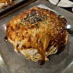 お好み焼 和心 - そば肉玉イカ天入り（野菜W）