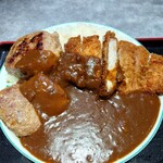 ほびーい喫茶店 - カツハンバーグカレー