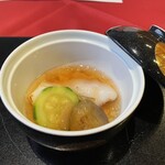 裏磐梯高原ホテル - 島鰈、焼き茄子のフカヒレあんかけ