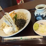 らーめん 桜 - 奥さんが食べた海老天ざる