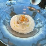 Hills House Dining 33 - 北海道函館産平目のマリネ　ロザフ風マスの卵添え　ライムとミントのアクセント