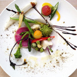 パプリカ食堂 Vegan - スチーム野菜、自家製ベジバーニャカウダーソース