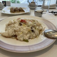 銀座アスター 本店 - たらば蟹た野菜のあんかけ焼きそば　３８５０円