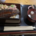 呑み処鰻家 - 上うな重＆ねぎとろ＆サーモン