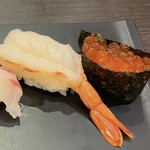 すしざんまい 広島店 - 赤エビも身がぷりっぷりで美味しいです❤️