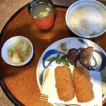 山風木 - 牛たん･カニクリームコロッケ定食