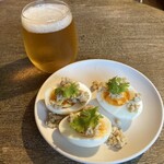 ゆる蕾 - 後日撮影  ハートランド、半熟卵のハラペーニョ肉みそ