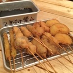 磯家 - 磯家@広島駅で串揚げ。当然ここも二度漬け禁止。