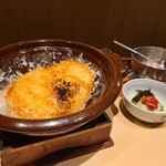 日本料理 山崎 - 土鍋で炊いたおこげ