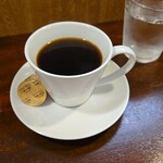 キッチン ブルー グローブ - ホットコーヒーのアップ