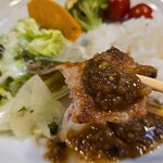 キッチン ブルー グローブ - まだまだソースはタップリ！！