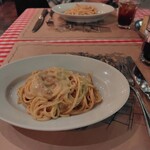 カルボナーラ（２皿に分けた）